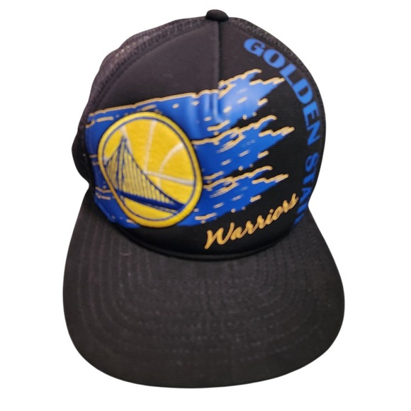 New Era Other - New Era Golden State Warriors Snapback Trucker Hat Black Blue Yellow NBA